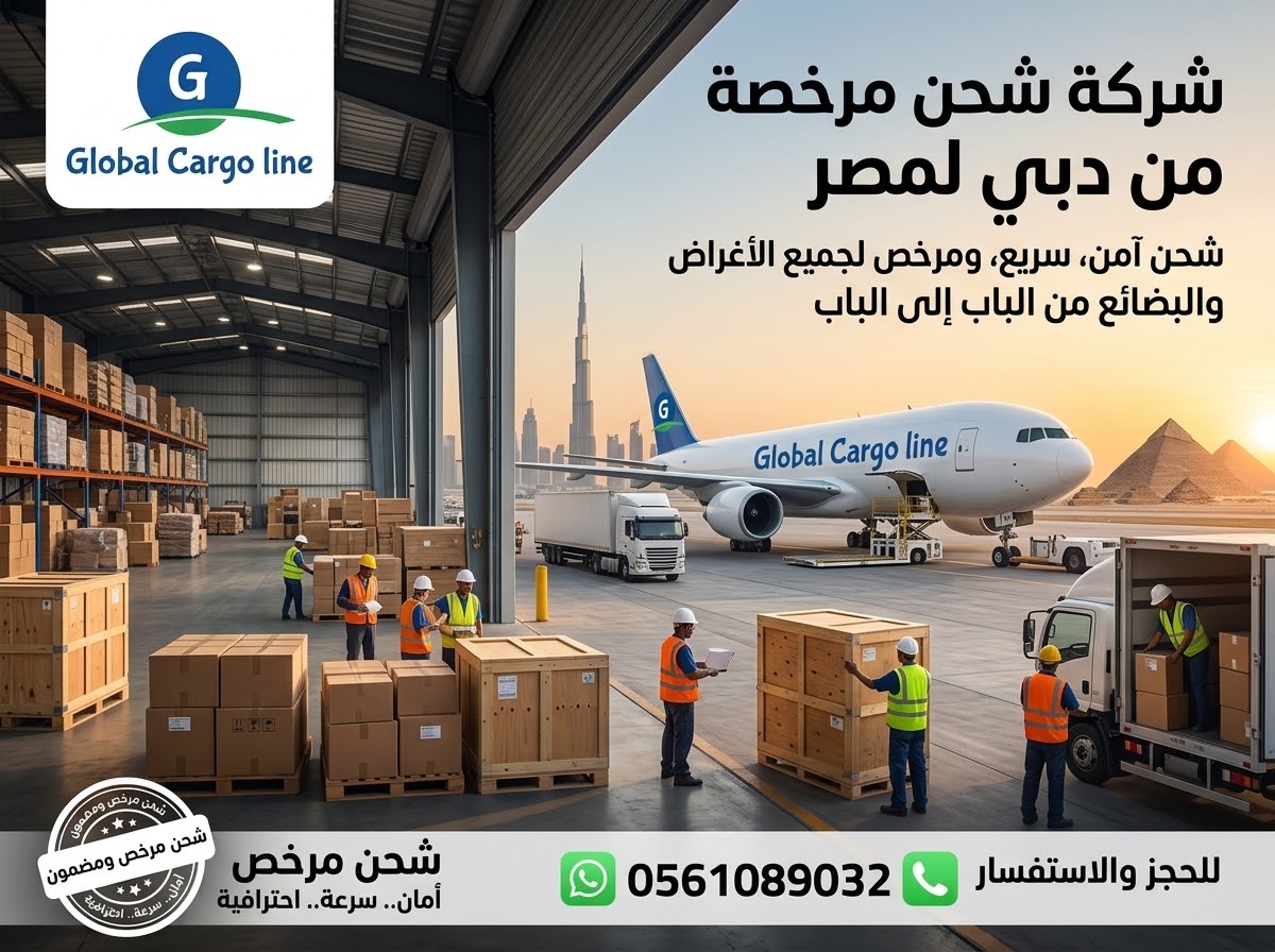 شركة شحن مرخصة من دبي لمصر